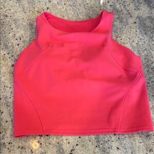 Lululemon Athletica Red Fitted Crop Tank Top